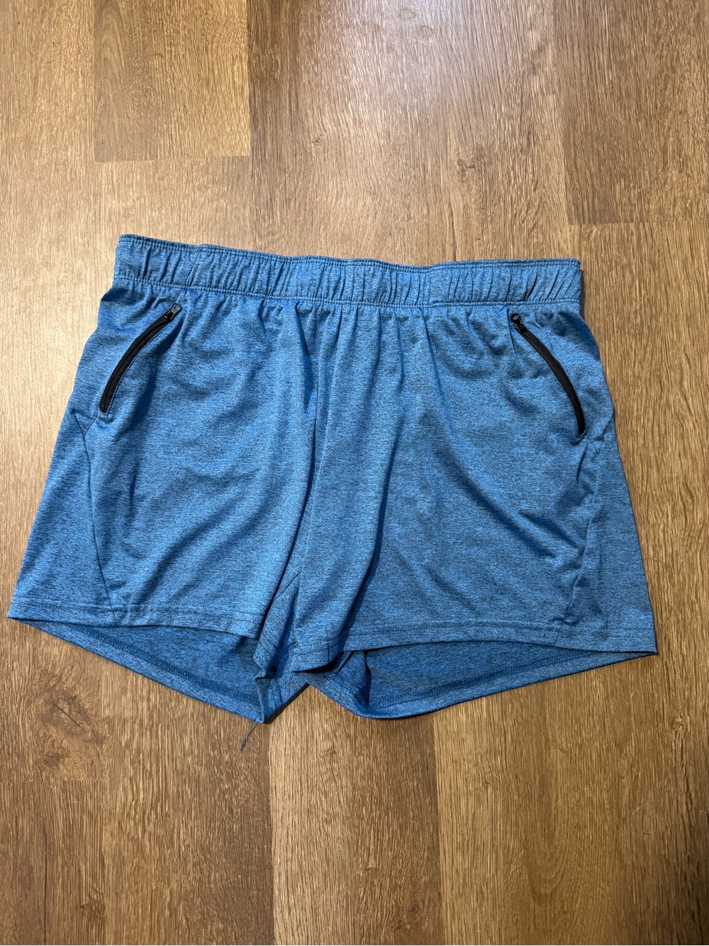 Liberty Pro Women’s Blue Athletic Running Shorts XL Drawstring Zipper Pockets